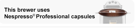 This brewer uses Nespresso Professional capsules